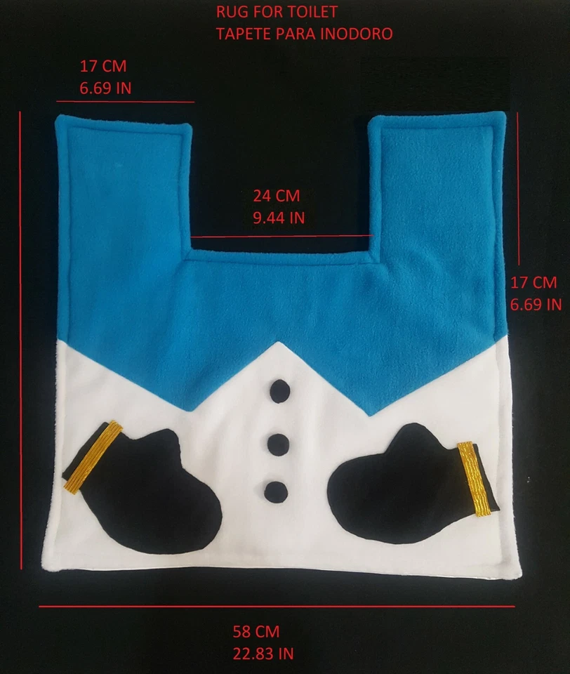 Juego de 3 alfombras decorativas para asiento de inodoro de Navidad muñeco de nieve azul Foto 2 de 4