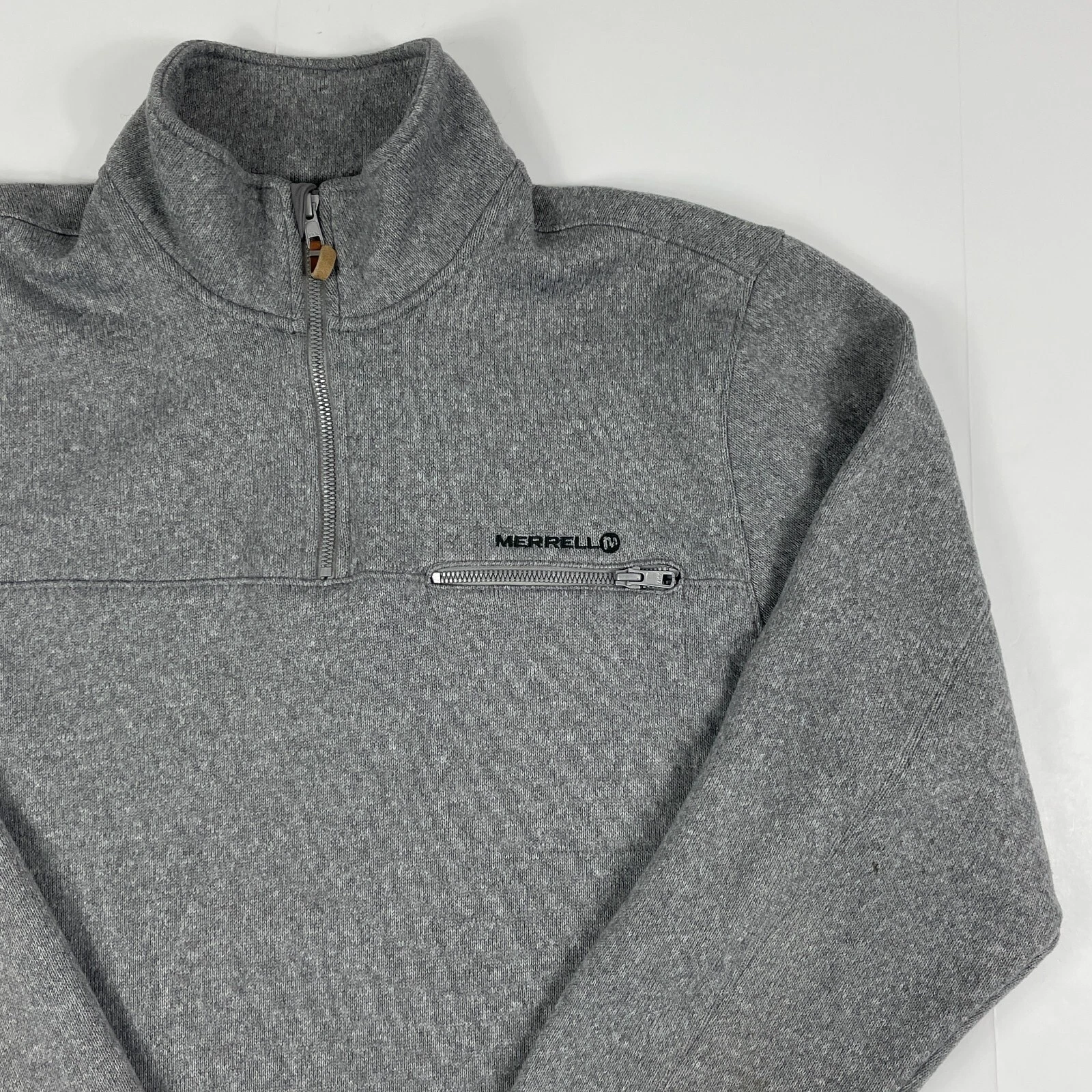merrell 1/4 zip long sleeve pullover lined ski outdoors sweater