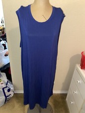 Daily Ritual Women’s Blue Stretch Sleeveless Dress Size XXL Lightweight