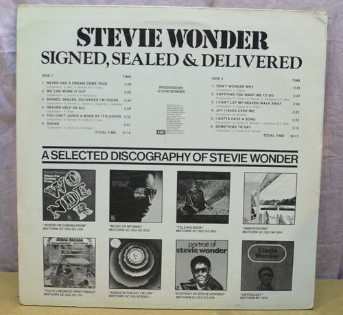 LP : STEVIE WONDER - SIGNED SEALED & DELIVERED - Foto 2 di 3