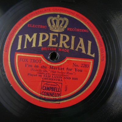78rpm SAM LANIN ORCH i`m in the market for you / just like in a story book