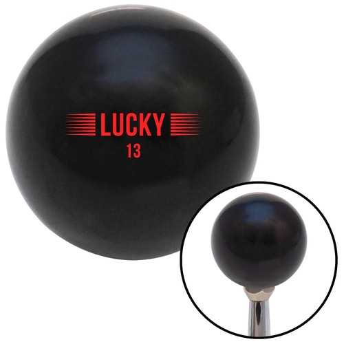 Red Luck 13 Black Shift Knob w/ M16x1.5 Insert Shifter Auto Manual Custom Brody