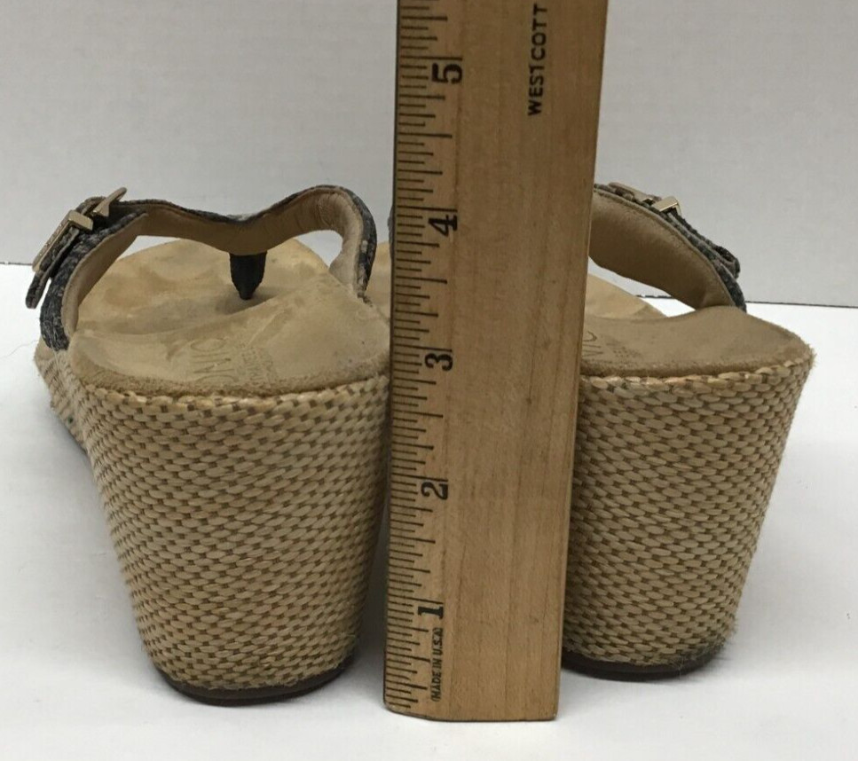 Vionic Polina Snakeskin Raffia Platform Wedge Hee… - image 8