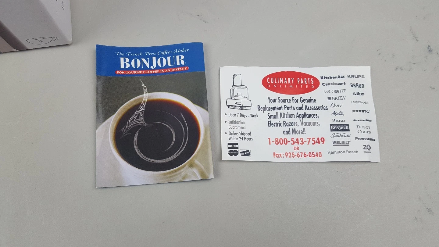 BonJour Monet 53336 8 Cups Coffee Maker - Black silver stainless steel