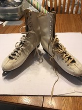 Vintage Ice Skates White Leather HYDE don t Know The Size See The Pic Ships N 24