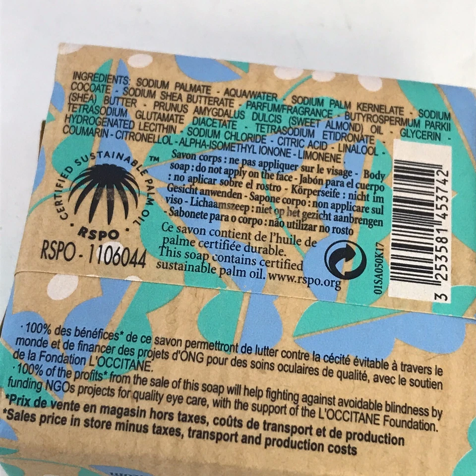 Jabón de leche de karité L’ OCCITANE 1,7 oz / Tamaño de viaje / NUEVO Foto 2 de 4