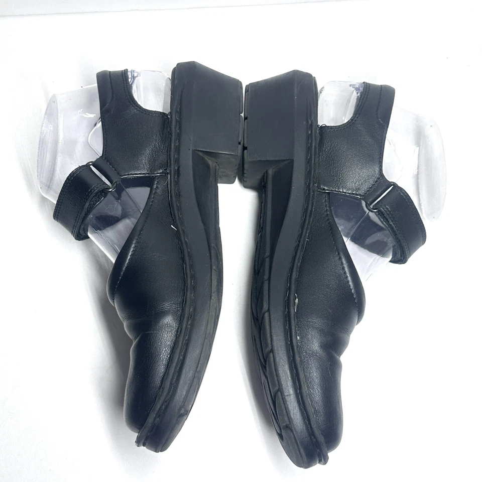 Zapatos ECCO para mujer talla 39 EE. UU. 8-8,5 cuero negro punta redonda Mary Jane con cordones Foto 3 de 4