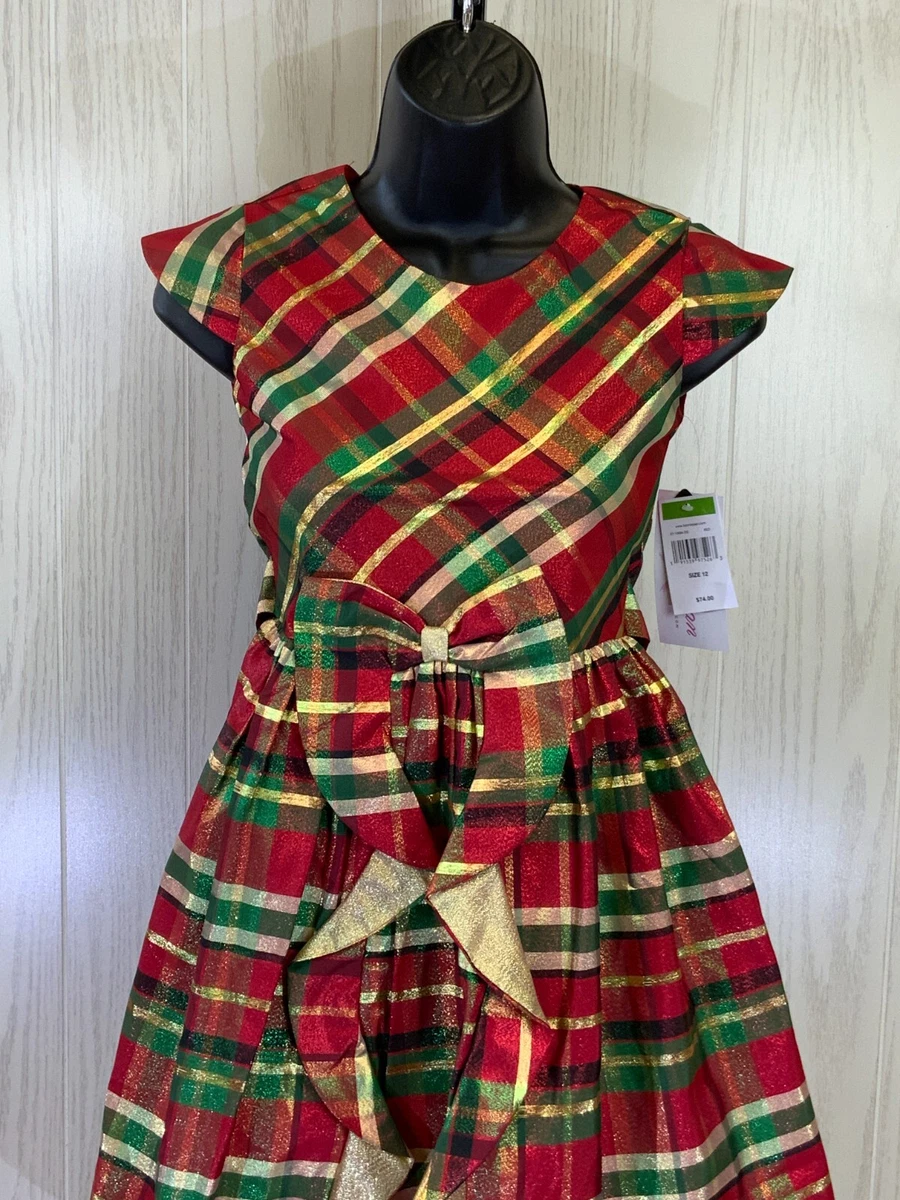 Bonnie jean online red plaid dress