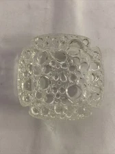 Vintage Libbey Clear Glass Ashtray ~ Pebble Bubble Pattern ~ 4" ~ Mid Century