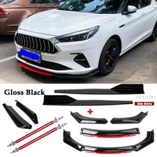 Front Bumper Lip Spoiler Splitter Rear Lip Side Skirt For Ford Fusion Mondeo