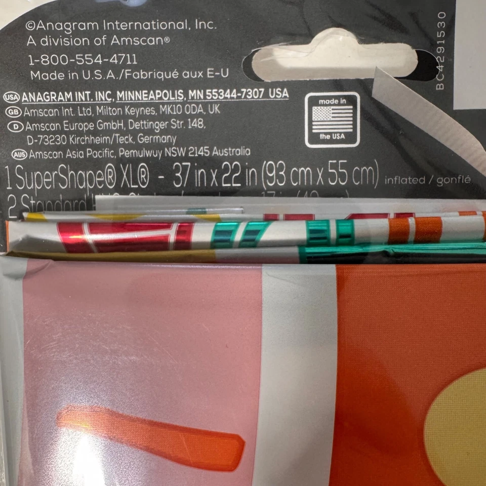 Ramo de globos de aluminio de cumpleaños arco iris XL 5 paquetes decoración de fiesta anagrama arco iris Foto 3 de 4
