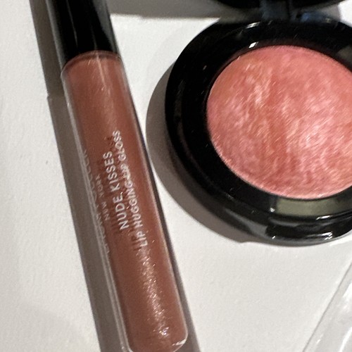 Laura Geller Baked BLUSH N BRIGHTEN Blusher Peach Delight 4.5g Brush & Gloss - Picture 4 of 8