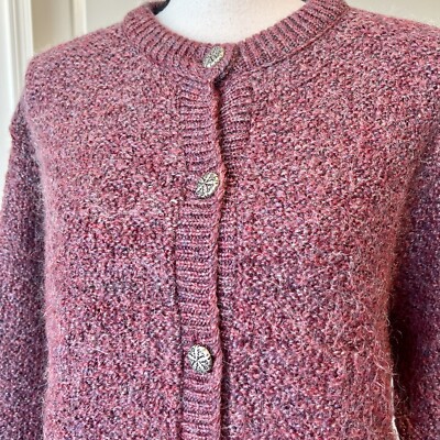 Vintage ALPS Mohair Blend Fuzzy Cardigan Sweater—SZ. Medium | eBay