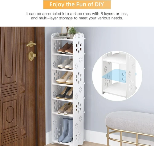 5/6/7/8 Ebenen Schuhregal Ablagegestelle Schuhablage Schuhschrank Platzsparend - Bild 43 von 72