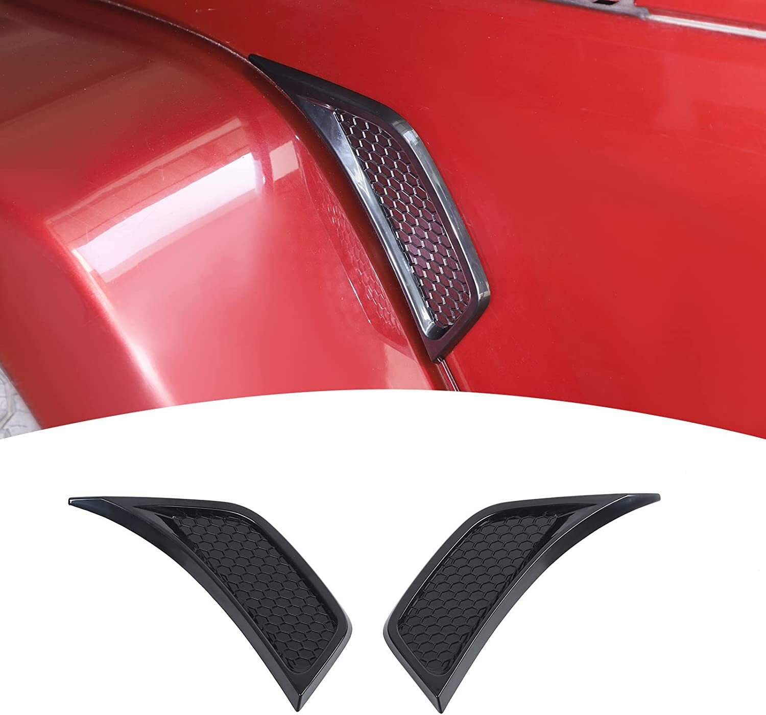 1 Pair Side Fender Air Vent Cover Trim For Jeep Wrangler JK Unlimited