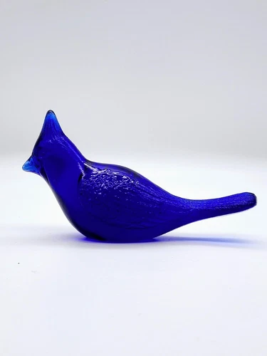 Fenton Cobalt Blue Glass Bird Figurine