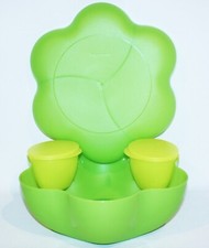 Tupperware Chip 'N Dip Ciotola con Microonde Sicuro da Appendere Immersione Tazze e Guarnizioni Verde