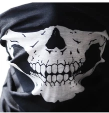 Skull Bandana Cloth Face Mask Tube Scarf Fabric Skeleton Motorcycle Headband Ski