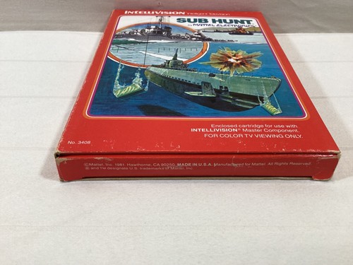 Sub Hunt (Mattel Intellivision 1981) ~ CIB Complete w/ Box Manual & Overlays - Picture 6 of 16