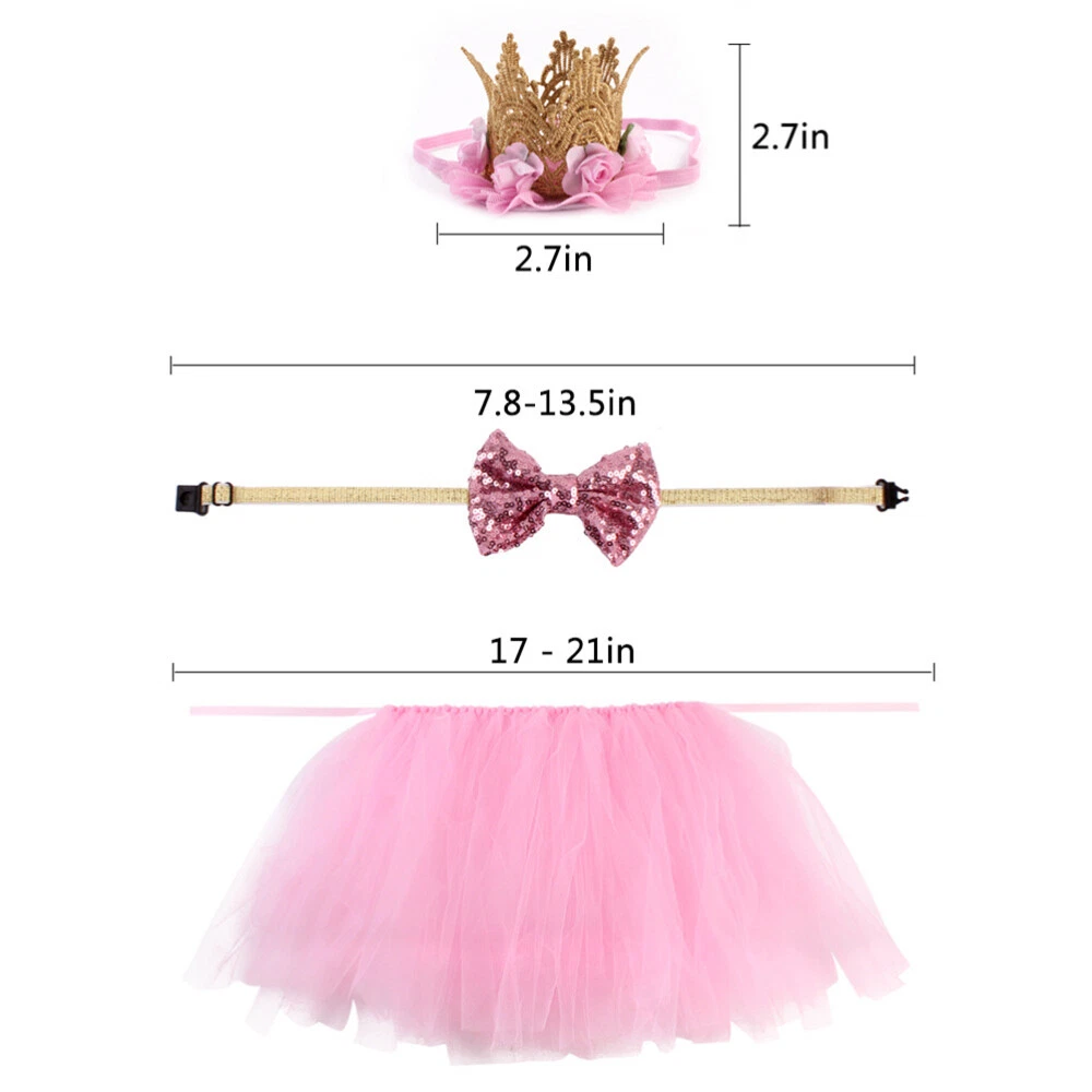 VETEMENTS 3 Pezzi Set Abito da Sposa Gatto Gonna Cane Piccolo Cucciolo Bambina Vestito