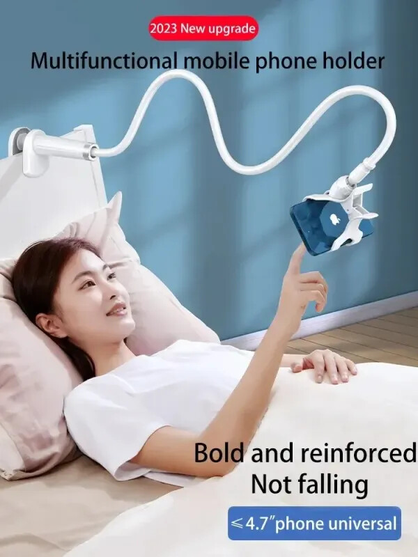 360-Degree Adjustable Phone Stand for Bed & Desk - Flexible Lazy Holder