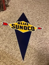 Blue Sunoco Dimond w arrow Decal- 20 1/2 by 15 1/2- nos