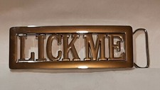 LICK ME Custom Personalized Name Belt Buckle -Put your name or word on Buckle