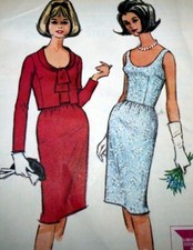  LOVELY VTG 1960s DRESS  JACKET McCALLS Sewing Pattern 13/33