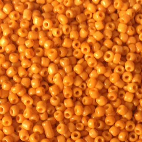 Orange Seed Round Jewellery Making Beads