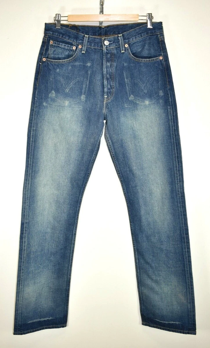 LEVI 501s JEANS BLEACH PRINT SPECIAL EDITION LOT 501 DARK BLUE