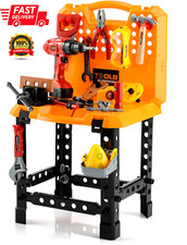 Workshop Tools Workbench Pretend Play Construction Work Shop 82Pcs Electric Dril