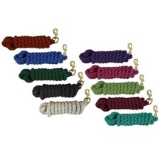 10 foot Braided Cotton LEAD ROPE with BRASS Snap