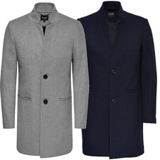 Only & Sons Mens Overcoat Trench Winter Max Wool Coat Size S to XL
