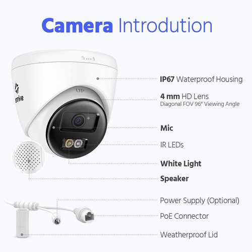 ANNKE 4K PoE Security Camera Color Night Vision Two Way Audio Home Outdoor Use - Picture 2 of 16