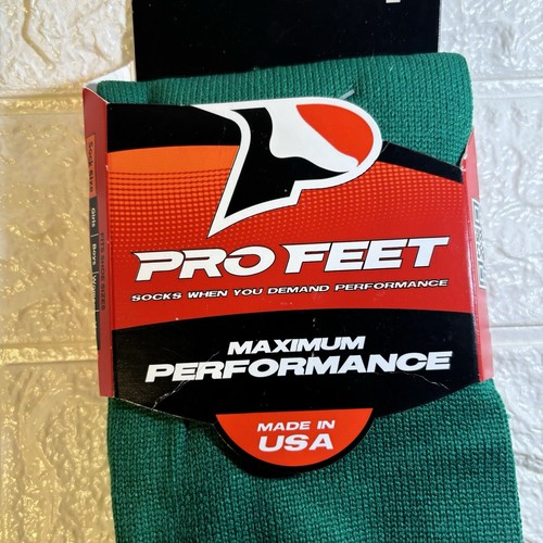 Pro Feet Maximum Performance Socks Size Large 10-13 Green Unisex Team Socks - Picture 3 of 5