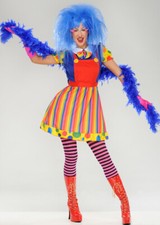 Adult & Teen Size Bright Pantomime Dame Costume INCLUDES DRESS ONLY
