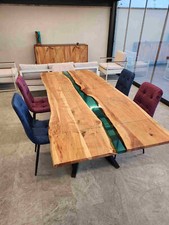Tavolo resina allungabile design vintage industriale moderno casa loft ferro leg