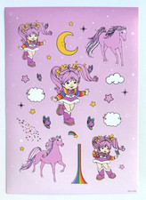 Hallmark HMK   Rainbow Brite   Sticker Sheet Tickled Pink  Sunriser Horse