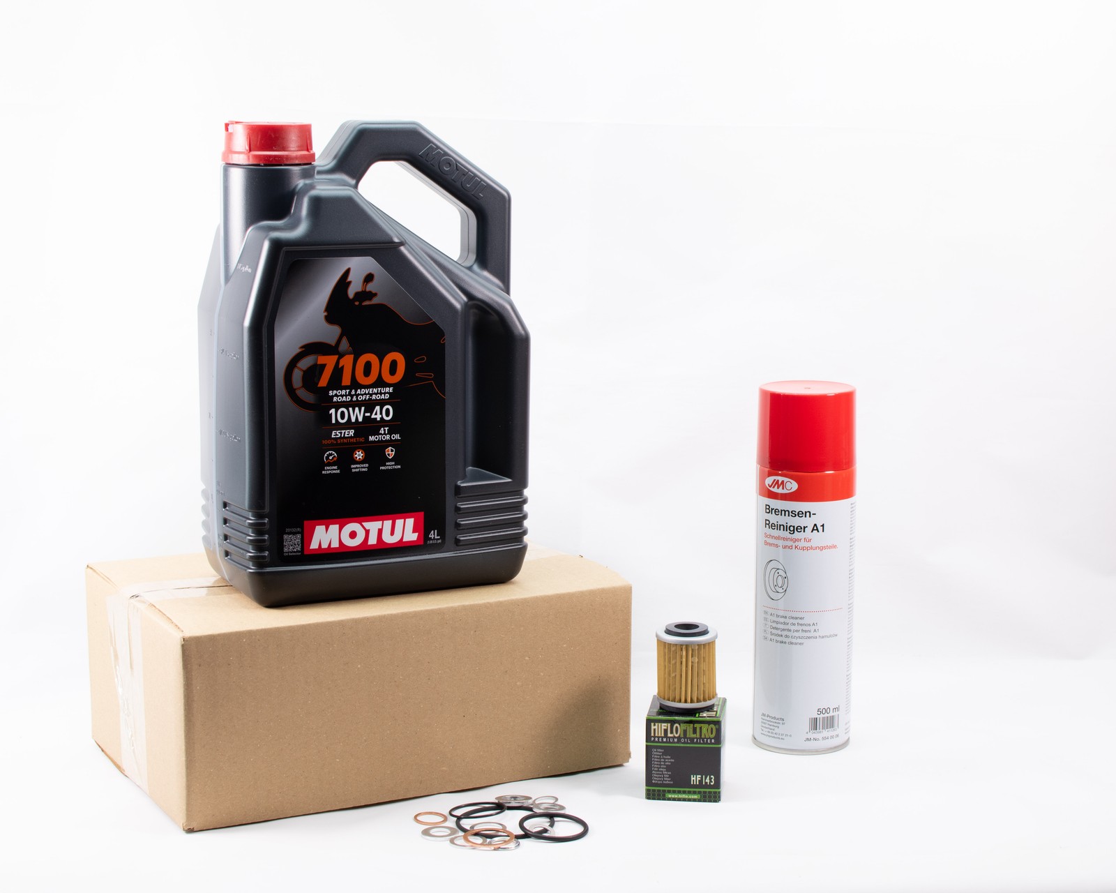 Vidange Yamaha TT 350 1986-1995 pack lubrifiant Motul 7100 10W40 et filtre