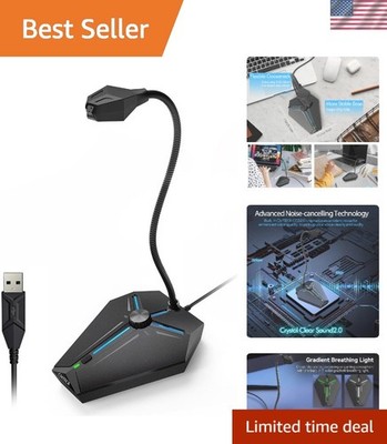 Versatile USB Computer Microphone: Perfect for Podcasting and Video Conferencing