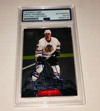 Brent Seabrook 2007-08 Upper Deck Black Diamond #18 Signed Card Auto PSA RARE