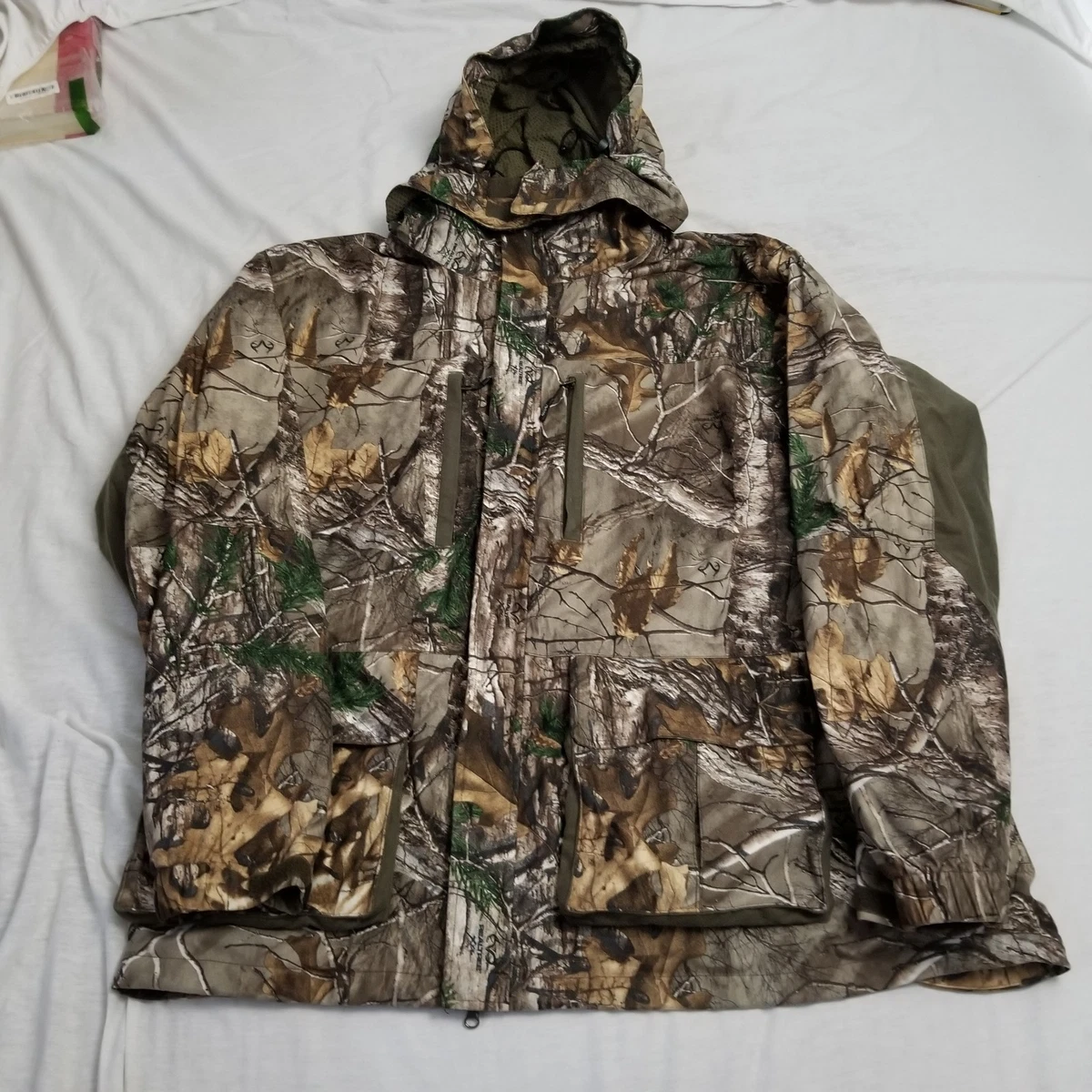 Veste De Pluie Gander Mountain Camouflage Real Tree – Enfant/ado Taille XL – PVC Avec Capuche