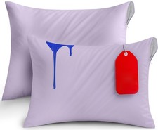 Zippered Pillow Protectors 2pc, Bed Bug Proof, Lavender, 20x26 Inches