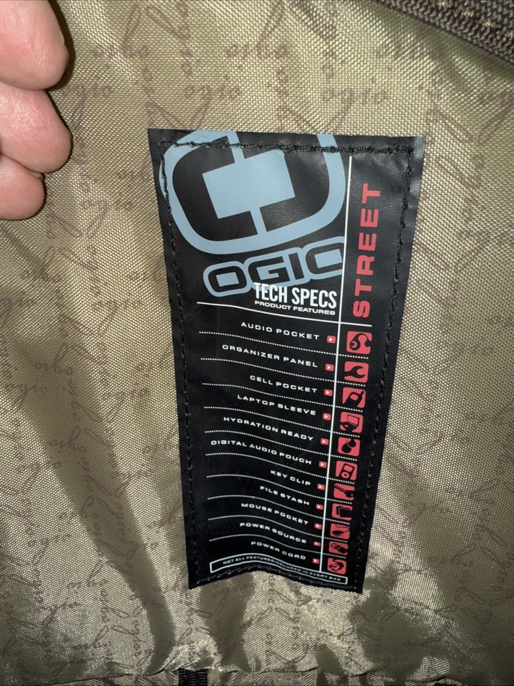 OGIO Design 嘻哈信使笔记本电脑包棕色格子吊带收纳包挎包 B-4 — 第 3/4 张图片