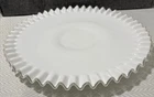 Vintage Fenton Silver Crest Low Footed Pedestal Cake Stand 15”