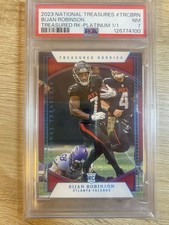 2023 National Treasures RC Platinum Bijan Robinson 1/1 PSA 7