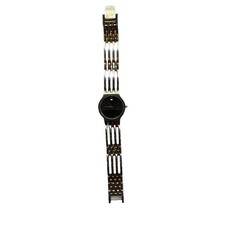 Movado Esperanza Black Two Tone Silver Gold Women's 84 25 8114 Sapphire Crystal