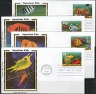 US Scott #3317 - 20 Aquarium Fish, Colorano "Silk" Cachet, FDC