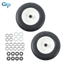 For Lawn Mowers & Zero Turn Mowers 13x6.5-6" Flat Free Tire & Wheel Solid 2 Pack