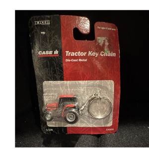 Ertl 1:128 Case IH Tractor Keychain Diecast Metal Red/Black MPN 14005